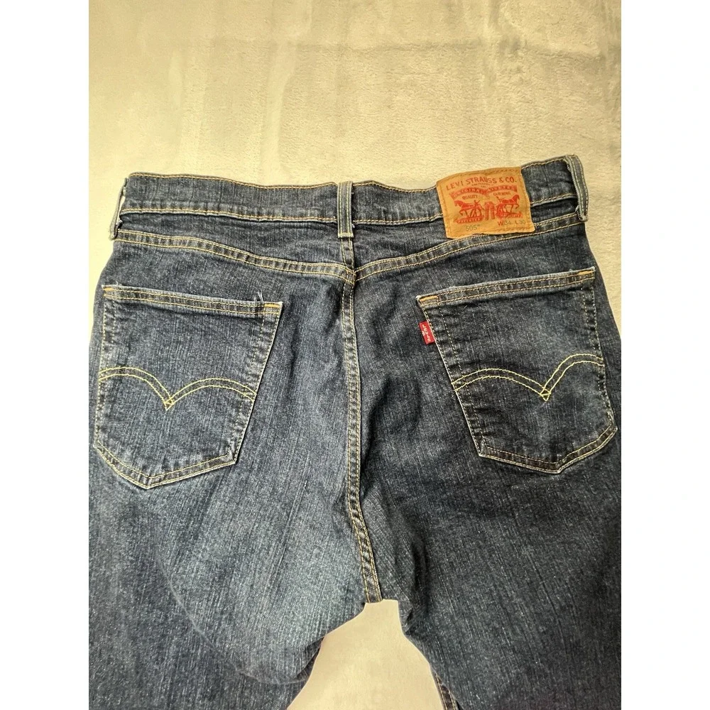 LEVI's 505 Mens 34 x‎ 30 Jeans Dark Blue Straight Leg